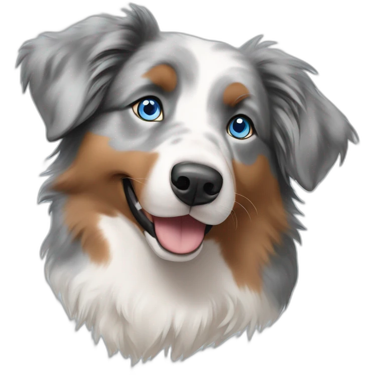 Australian shepherd light coloured blue eyes emoji