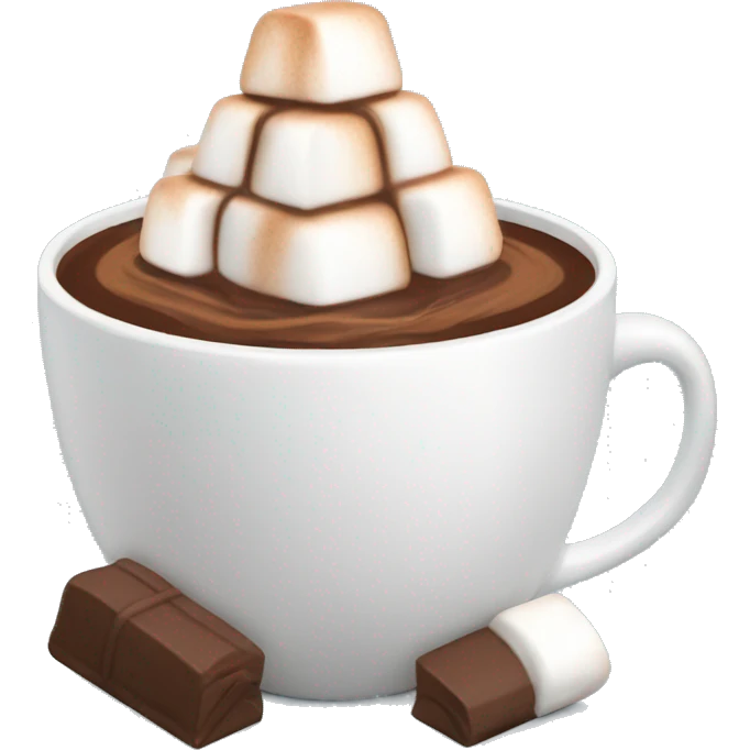 Hot chocolate with marshmallows Christmas themed  emoji