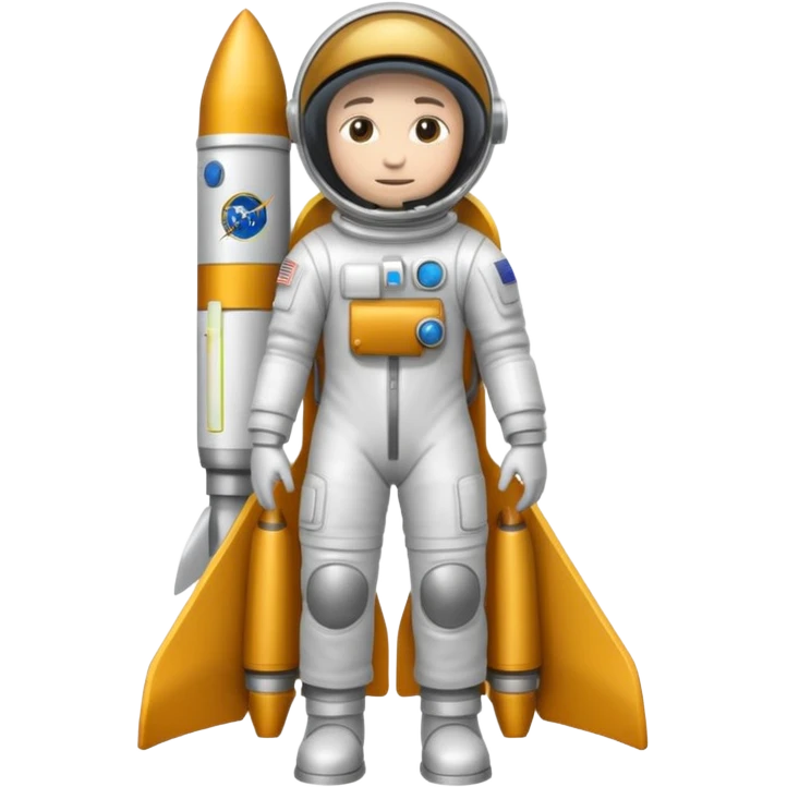 Astronaut on rocket emoji