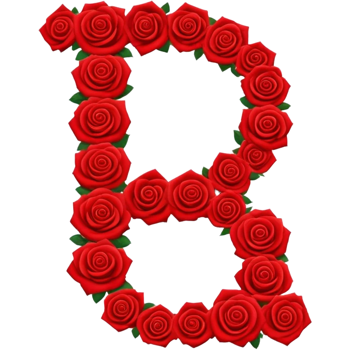 Roses alphabet style  emoji