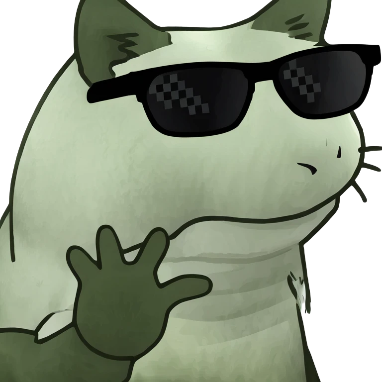 Cat with sunglasses emoji