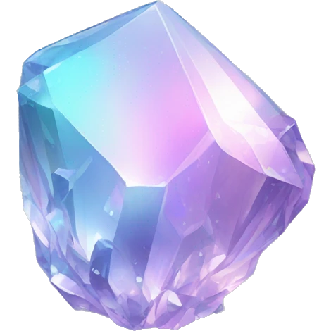 Sparkly glossy Pastel iridescent glass crystal cluster emoji