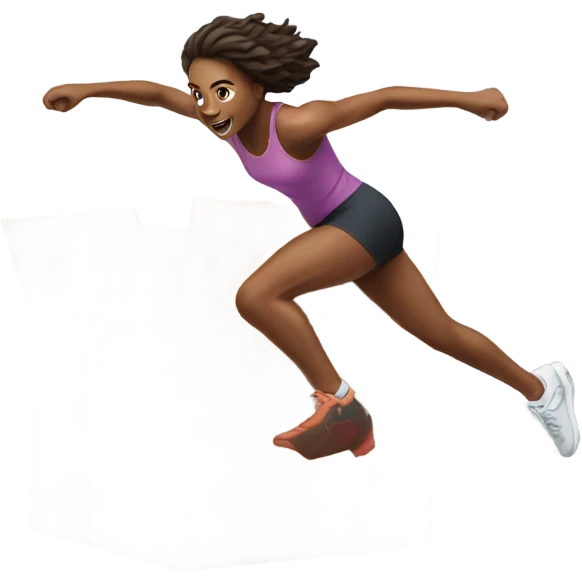woman jumping on box emoji