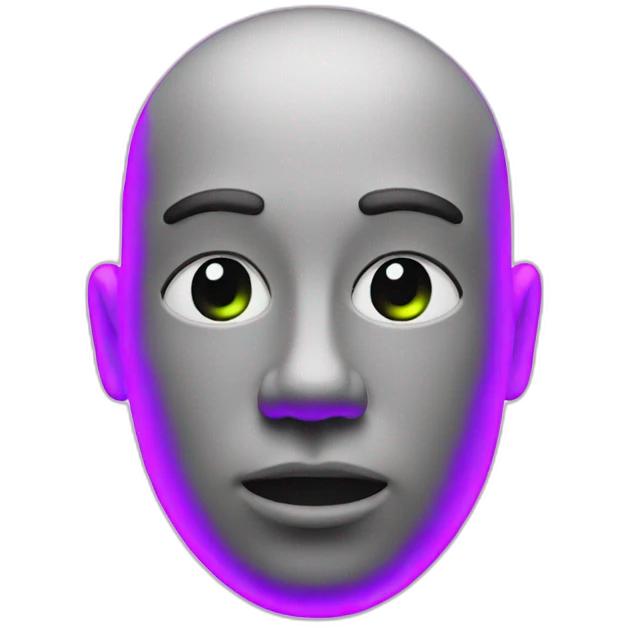 A head in neon mode emoji