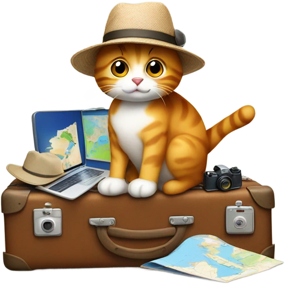 travel cat emoji