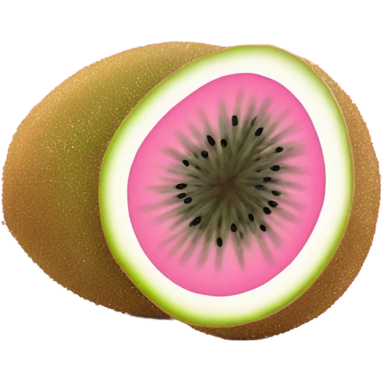 Pink kiwi with glitter  emoji