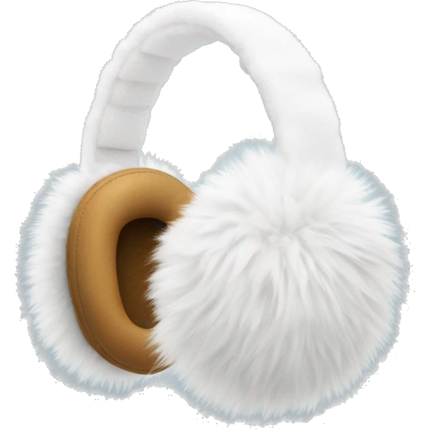 White fur earmuffs emoji