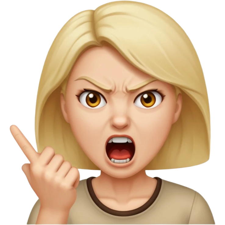 the manager yelling at her to stop with angry face
 emoji