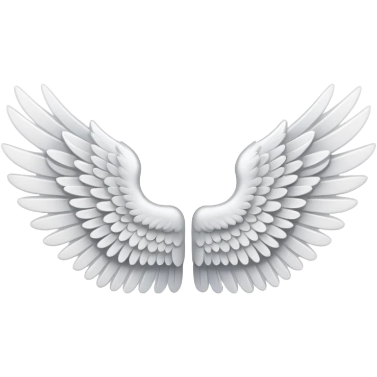 white angel wings without person or face emoji