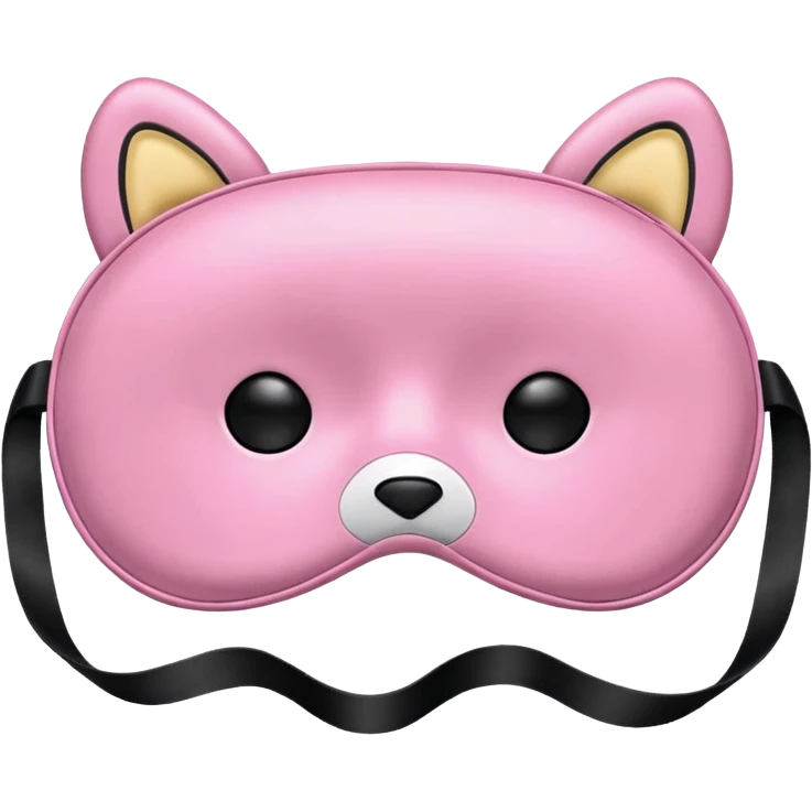 isolated girly silky sleep mask for better sleep emoji
