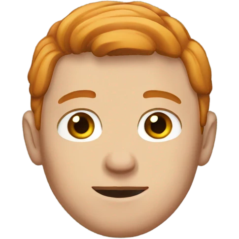 Man with ginger hair in a black sweater emoji