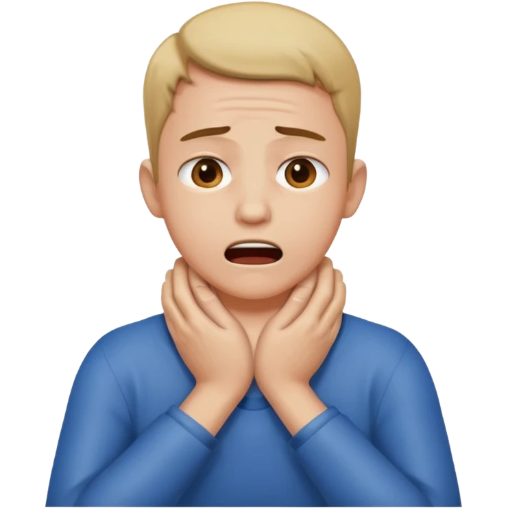 Person choking neck with hands  emoji
