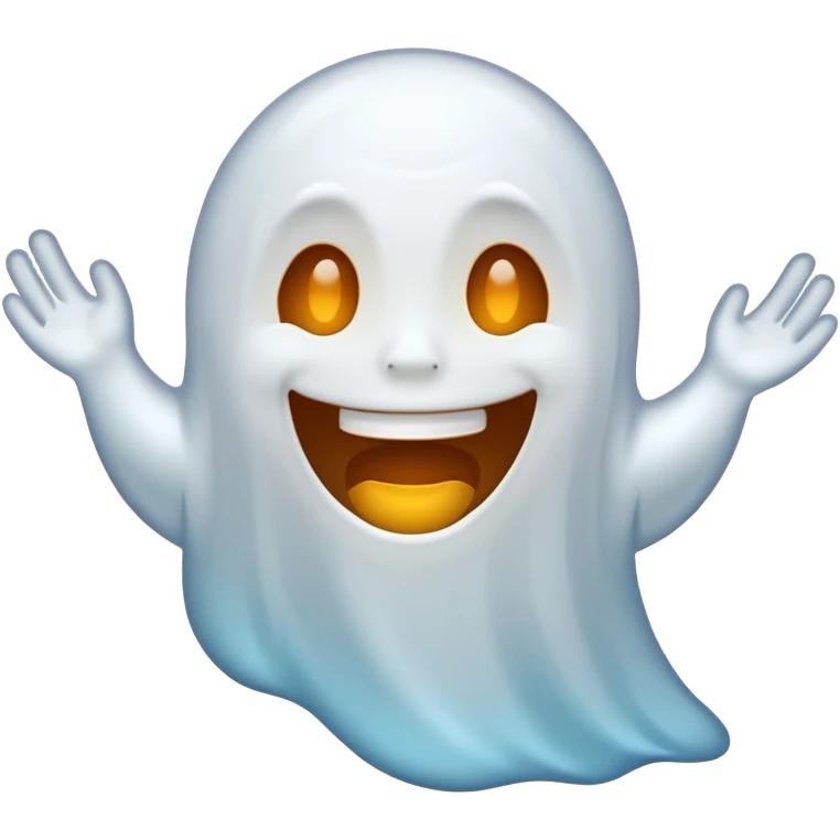 Emojis qui rigole fusionné avec l’emojis fantôme 👻 emoji