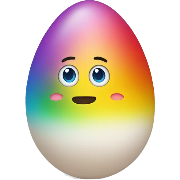 Rainbow egg emoji