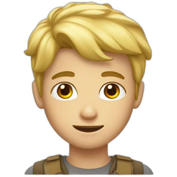 Garçon blond au yeux brun emoji