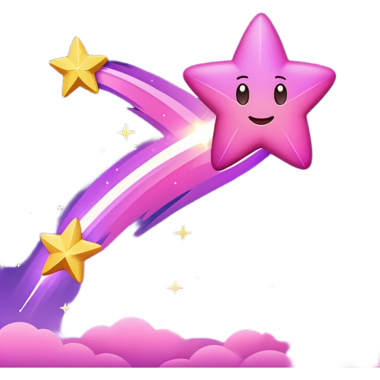 purple-pink shooting star emoji