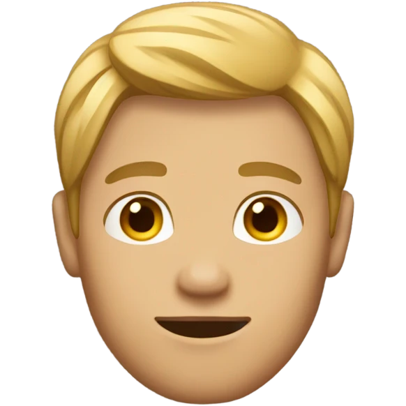 Male tan med length hair emoji