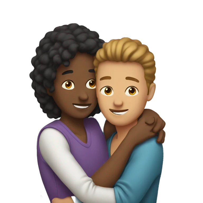 Two people cuddling emoji