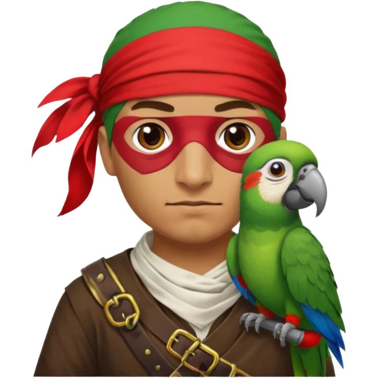 pirate and parrot emoji