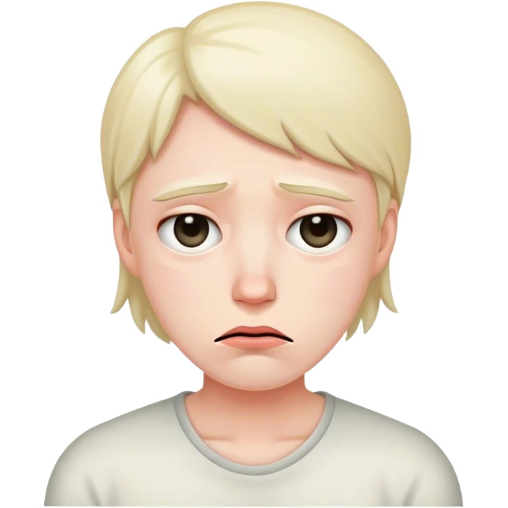 Tired unhappy emoji
