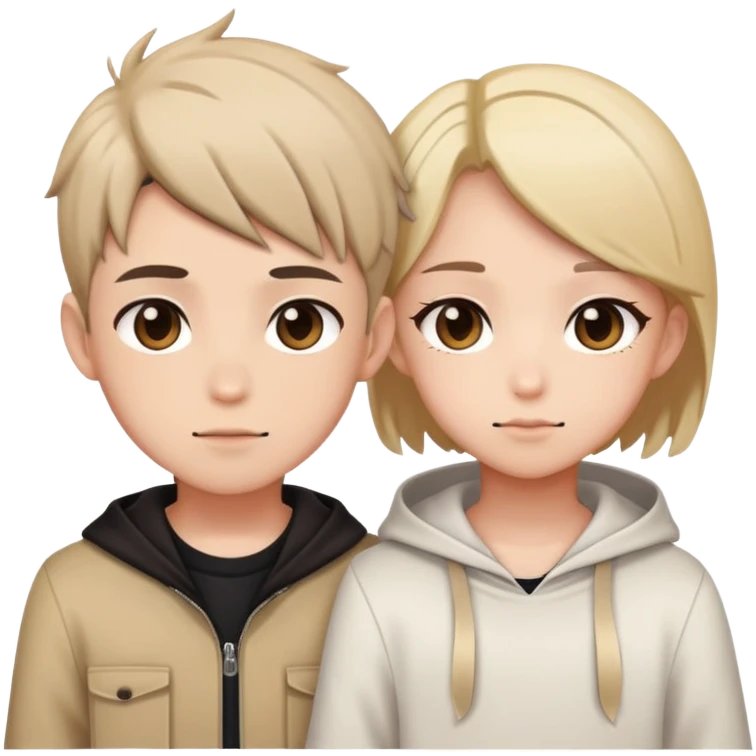 Girl and boy gacha life emoji
