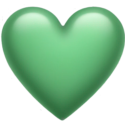 Sage green heart  emoji