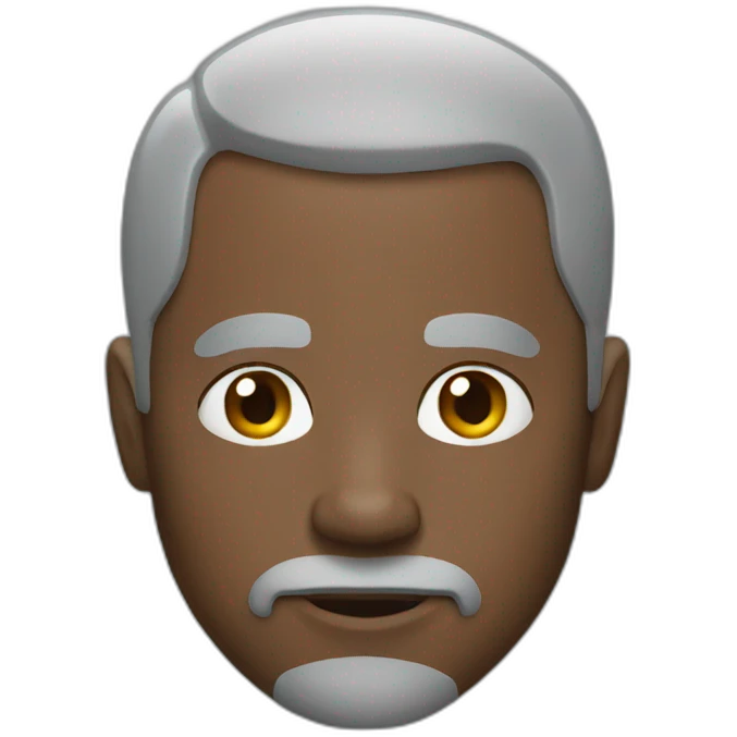 Bald black man with grey beard emoji