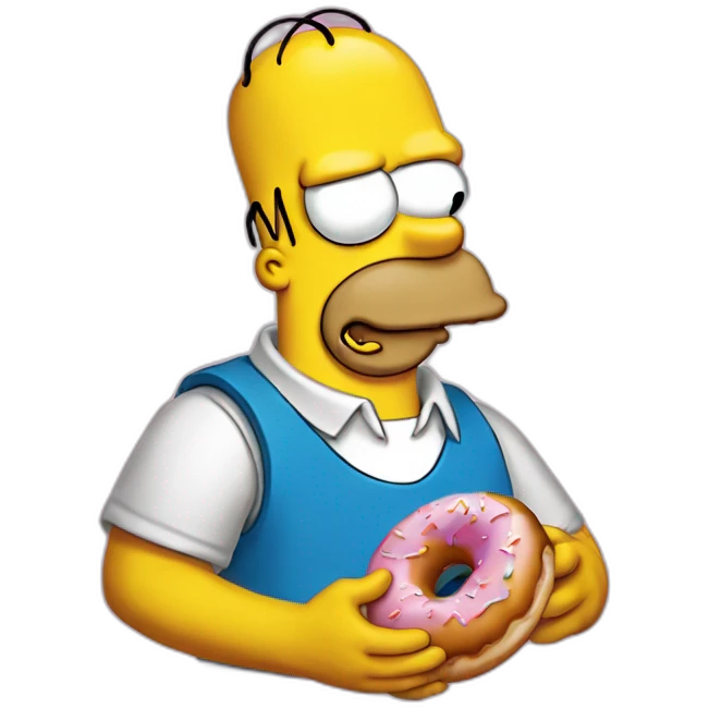 Homer Simpson qui mange un donut emoji