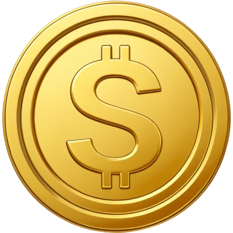 Gold coin with dollar sign emoji emoji