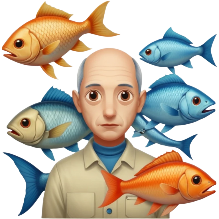 cinematic -  69 hieronymus bosch phantasmagorical mutated beings - human and fish hybrids emoji