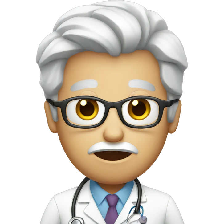 Scared doctor emoji
