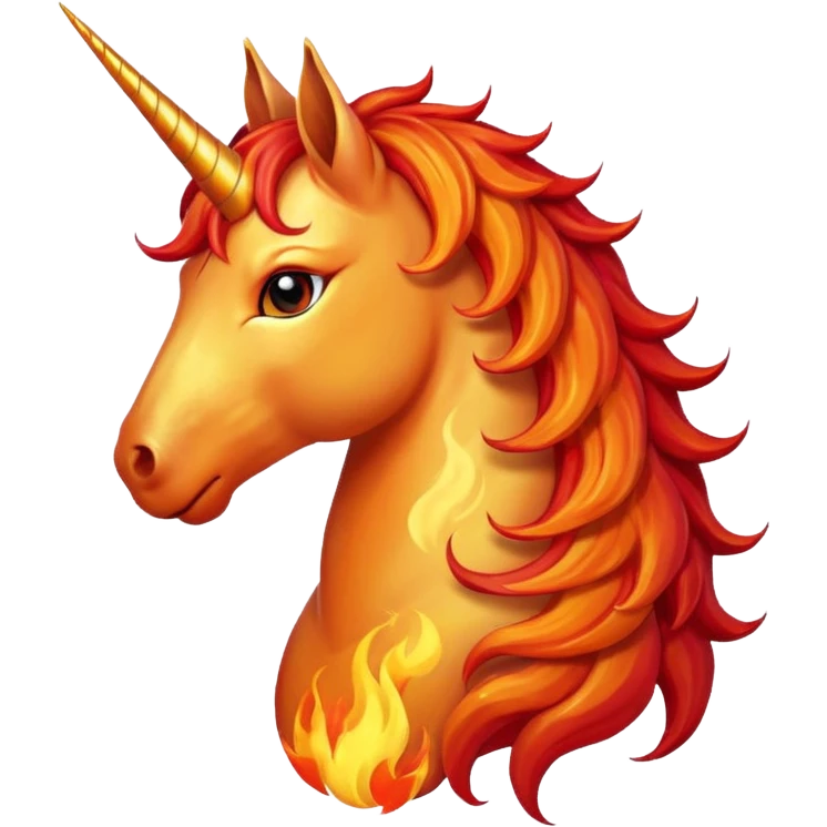 Fire Unicorn emoji