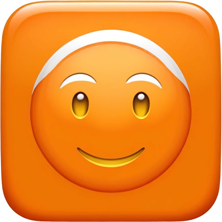 OK text in an orange square with a white border emoji