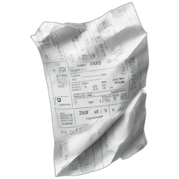 Crumpled receipt emoji