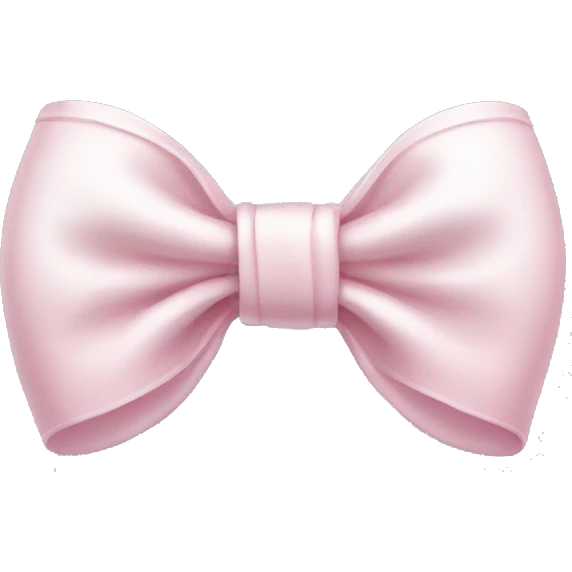 Light pink and white bow emoji