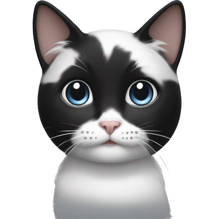 black and white mini cat emoji