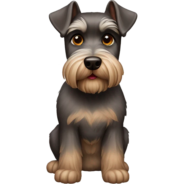Dog brown Zwergschnauzer emoji