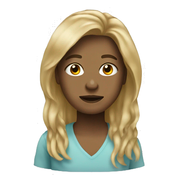 Vector with dirty blonde hair emoji