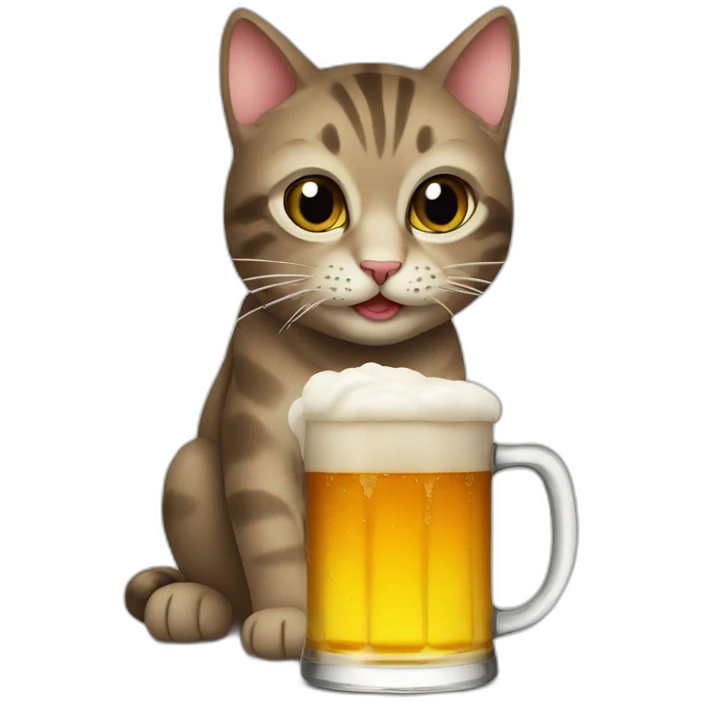Cat_drink_beer emoji