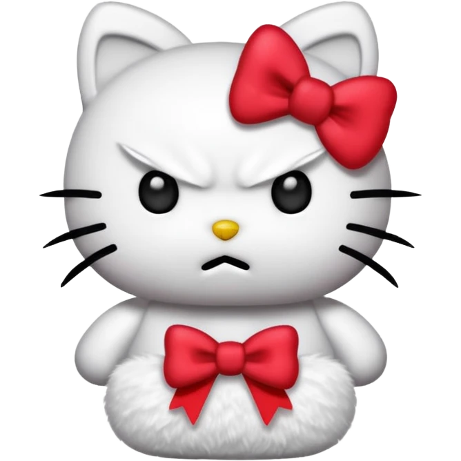 Hello kitty angry emoji