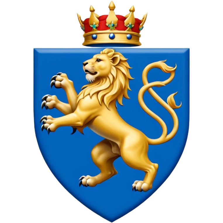 Lion rampant emoji like chelsea football team with blue and white emoji