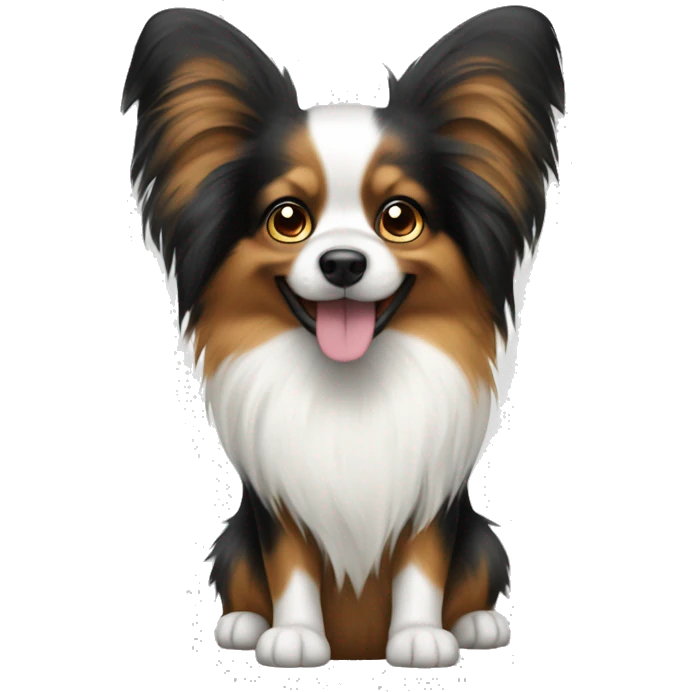 A papillon dog cleaner emoji