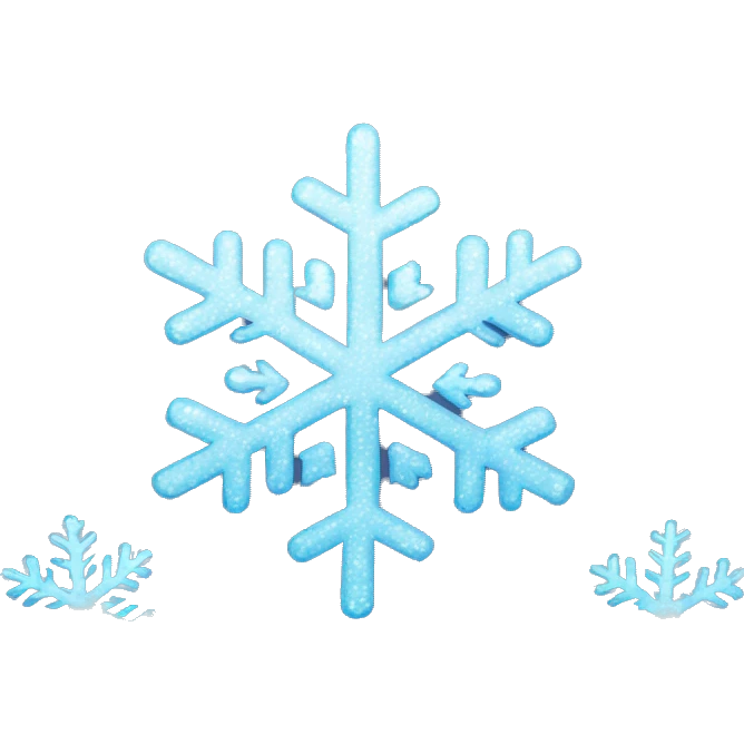 Snowflakes with sparkles  emoji