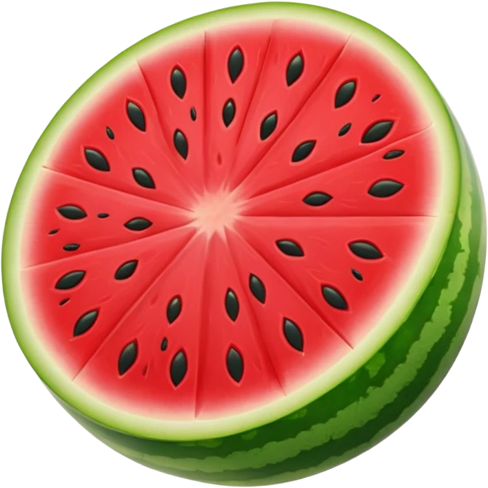 Cartoon Watermelon one slice small seet emoji