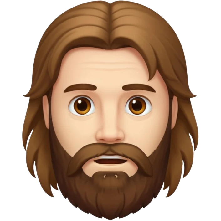 long haired bearded man emoji