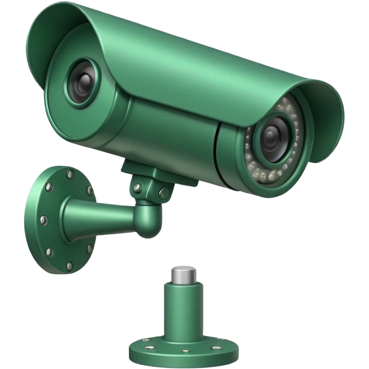 Professional Green CCTV camera facing dead left  emoji