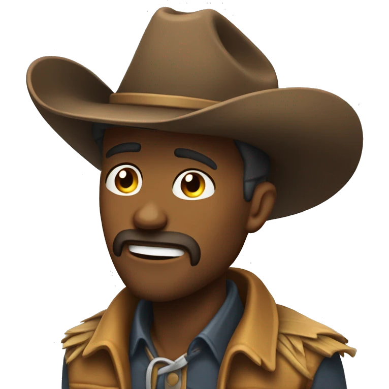 Cowboy about to cry emoji