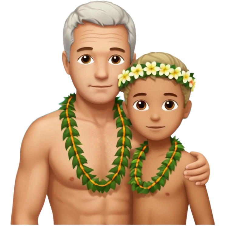 Epstein and a child on an island emoji