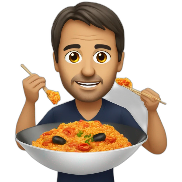 Maldini eating paella emoji