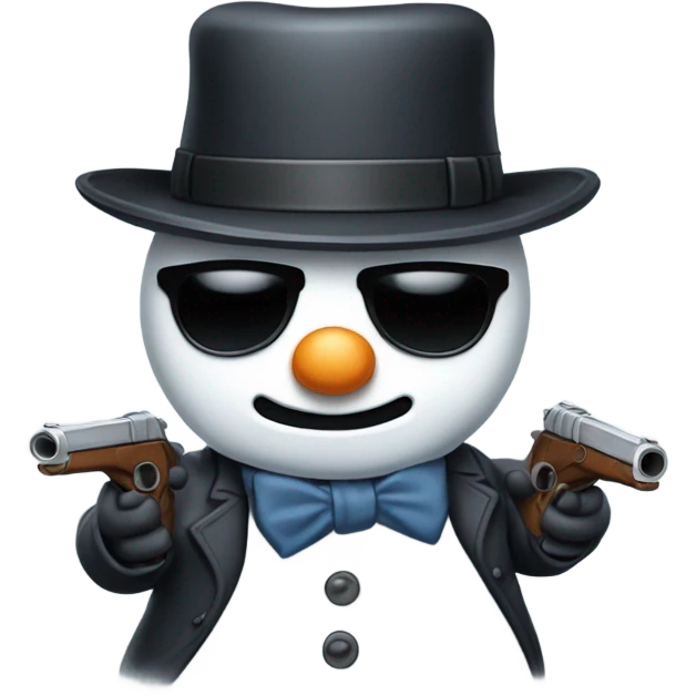 Gangster snowman  emoji